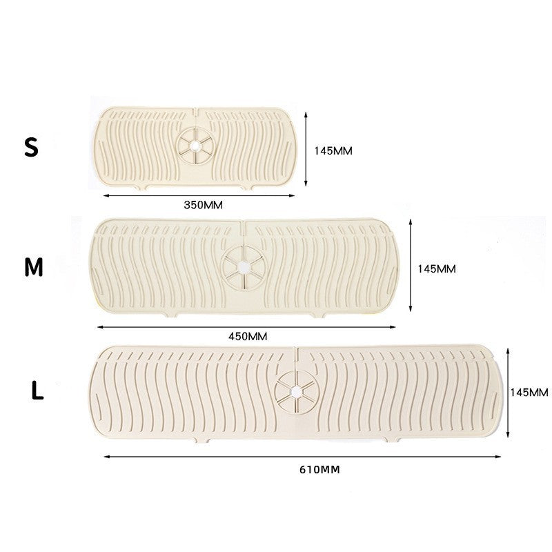 Silicone Faucet Sink Splash Guard Mat – Waterproof Counter Protector for Kitchen & Bathroom