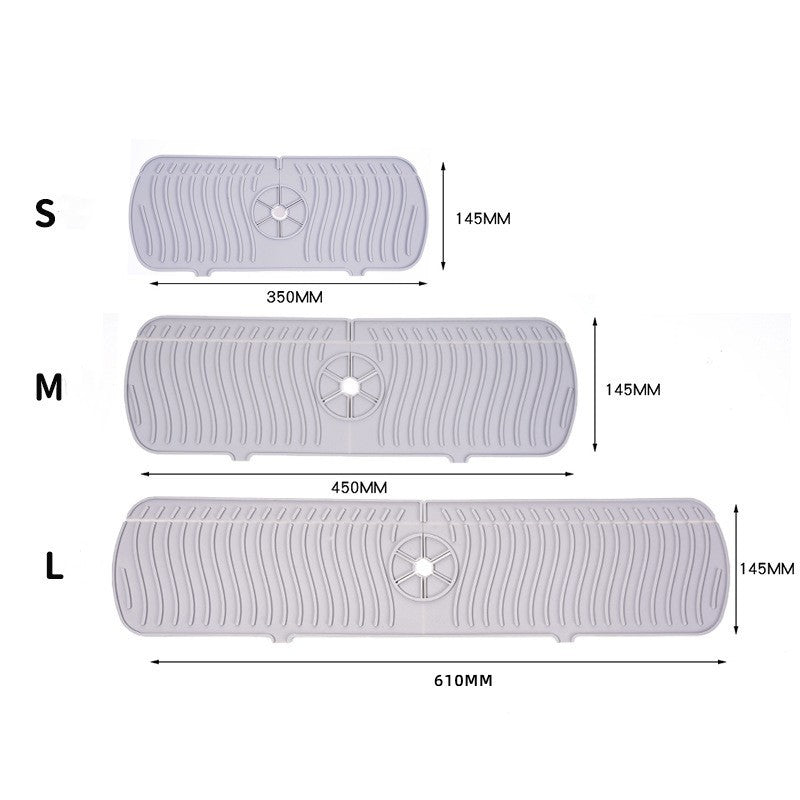 Silicone Faucet Sink Splash Guard Mat – Waterproof Counter Protector for Kitchen & Bathroom