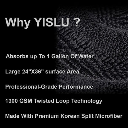 Car Drying Towel | 1300 GSM Microfiber | Super Absorbent Twisted Weave, Streak-Free Finish