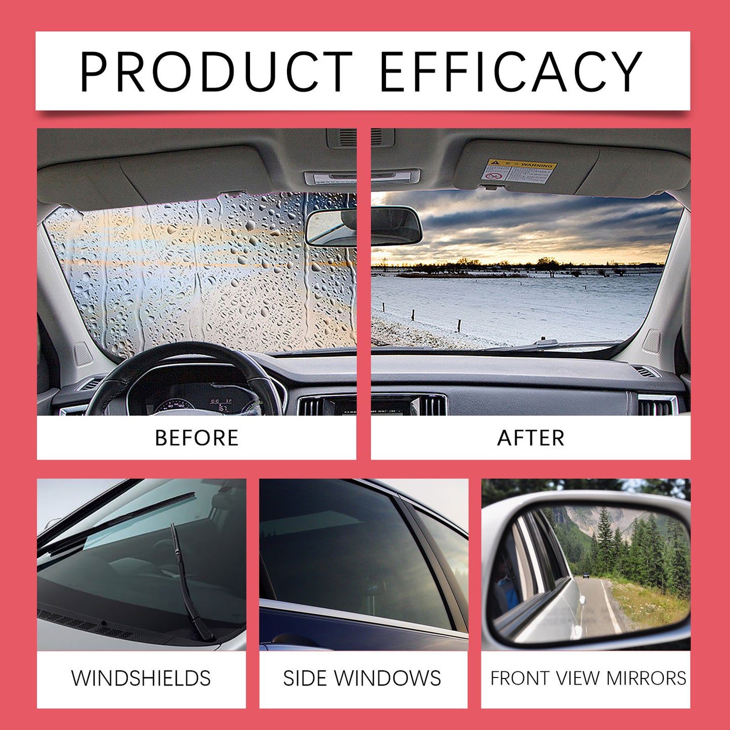 Drathorx Rain Repellent & Glass Polish | Anti-Fog Auto Glass Cleaner